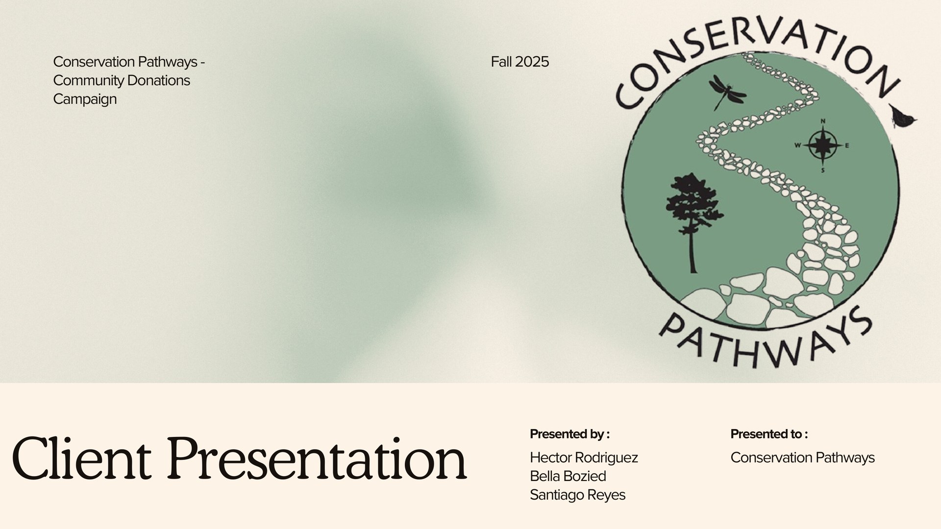 Conservation Pathways: Campaign title page