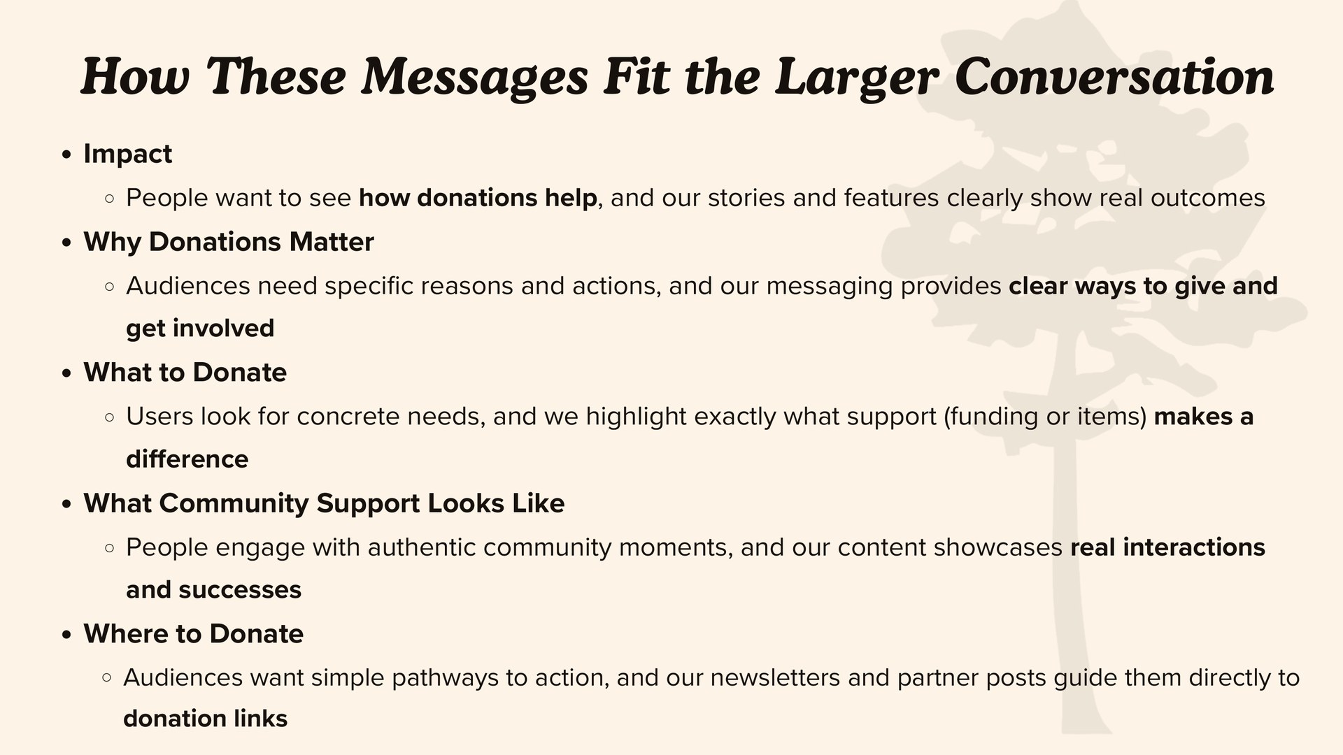 Conservation Pathways: How the Messages Fit the Larger Conversation