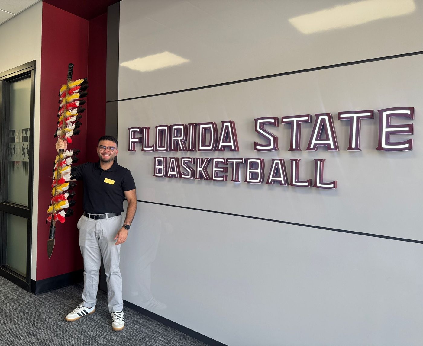 Santiago Reyes at the Florida State Basketball offices