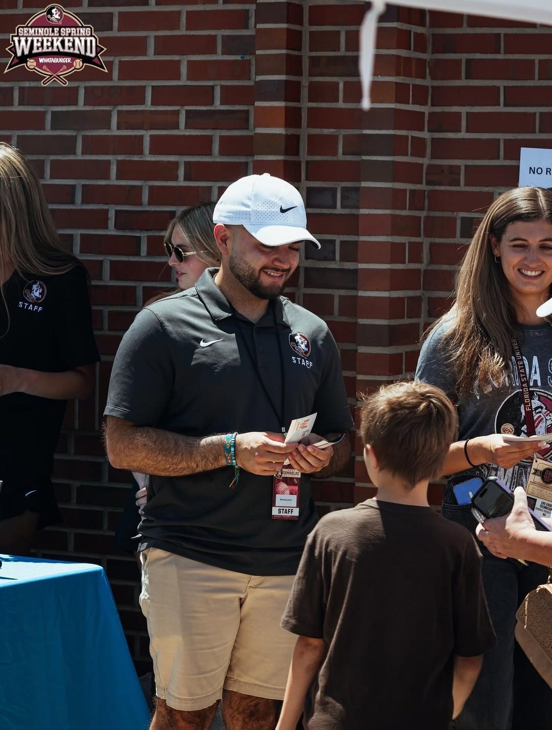Santiago Reyes engaging with fans at Seminole Spring Weekend